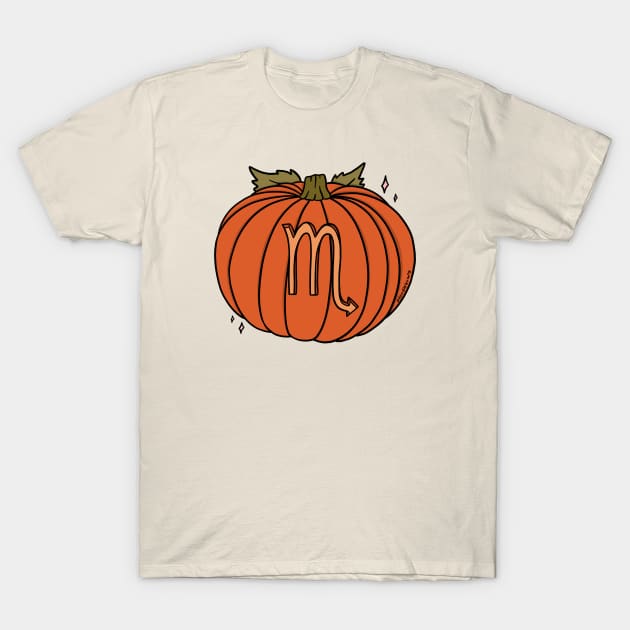 Scorpio Pumpkin T-Shirt by Doodle by Meg